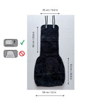 Mini Sheepskin Car Seat Covers Grey (120×56 cm) – Natural Fur Universal Fit