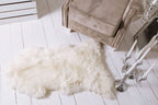 Luxury Sheepskin Rug 120×70 cm – White Long Wool Hide