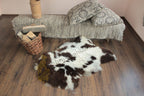White Sheepskin with Brown Spots 110×65 cm – Natural Pattern Rug