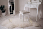 Natural White Sheepskin 120×70 cm – Wool Rug & Furniture Cover