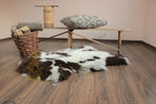 White Sheepskin with Brown Spots 110×65 cm – Natural Pattern Rug