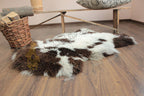 White Sheepskin with Brown Spots 110×65 cm – Natural Pattern Rug
