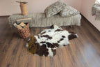 White Sheepskin with Brown Spots 110×65 cm – Natural Pattern Rug