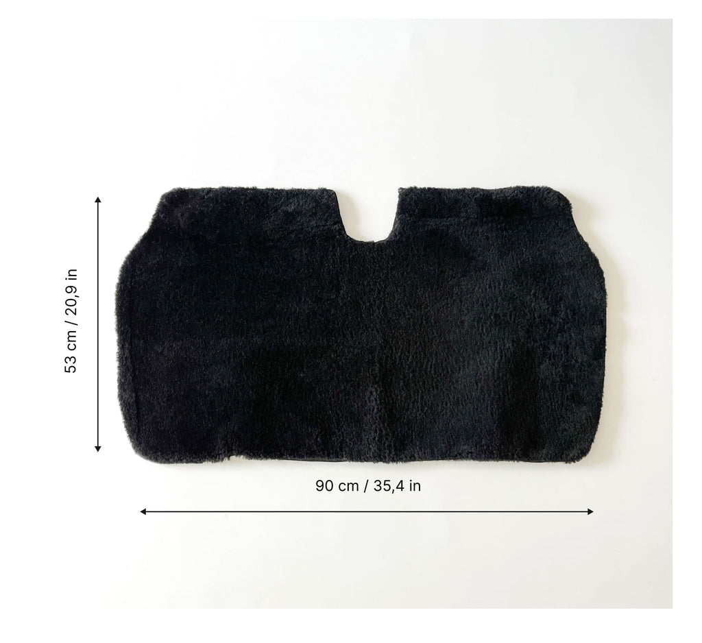 Sheepskin Van Seat Covers (1+2) Black – Natural Fur Universal Fit