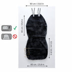 Maxi Sheepskin Car Seat Covers Grey (120×56 cm) – Natural Fur Universal Fit