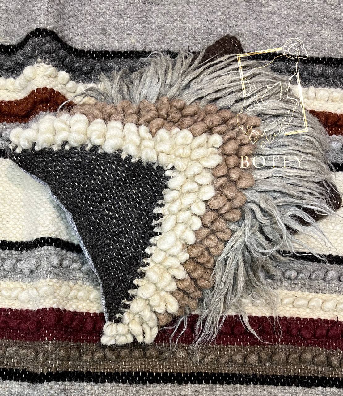 Decorative Wool Cushion “Molfar” 45×45 cm – Handmade | BOTEY