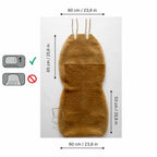 Maxi Sheepskin Car Seat Covers (120×60 cm) – Universal Natural Fur Beige