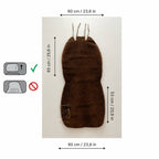 Maxi Sheepskin Car Seat Covers Brown (120×56cm) – Natural Fur Universal Fit
