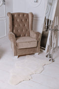 White Short Wool Sheepskin 110×70 cm – Natural Rug