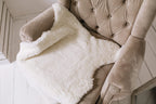 White Short Wool Sheepskin 110×70 cm – Natural Rug