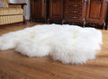 Sheepskin Rug 6-in-1 Lux (200×160 cm) – Natural White Fur Carpet