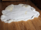Sheepskin Rug 8-in-1 (200×190 cm) – Natural White Fur Carpet