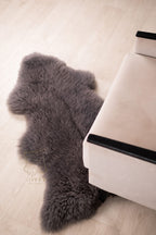 Grey Sheepskin 110×60 cm – Natural Wool Rug