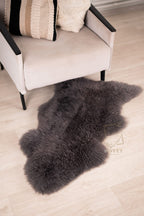 Grey Sheepskin 110×60 cm – Natural Wool Rug