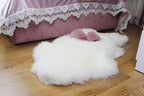 LUX New Zealand White Sheepskin Rug 130×75 cm – Premium Long Wool Hide