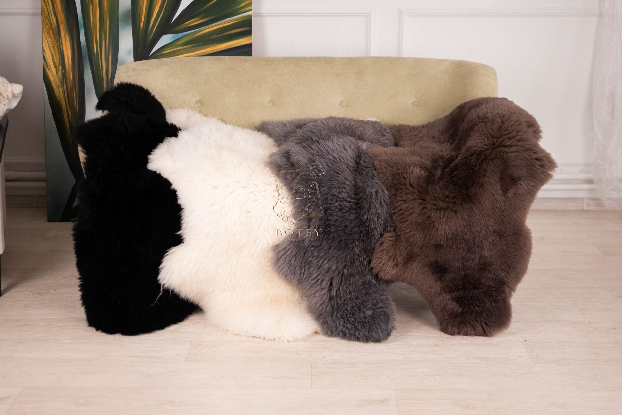 Black Sheepskin 110×65 cm – Natural Wool Rug