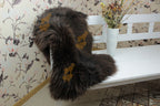 Natural Dark Brown Sheepskin 110×65 cm – Long Wool Rug