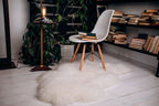 Decorative White Sheepskin 120×70 cm – Natural Wool Hide