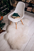 Decorative White Sheepskin 120×70 cm – Natural Wool Hide