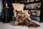 White Sheepskin with Brown-Tipped Wool 120×70 cm – Natural Rug