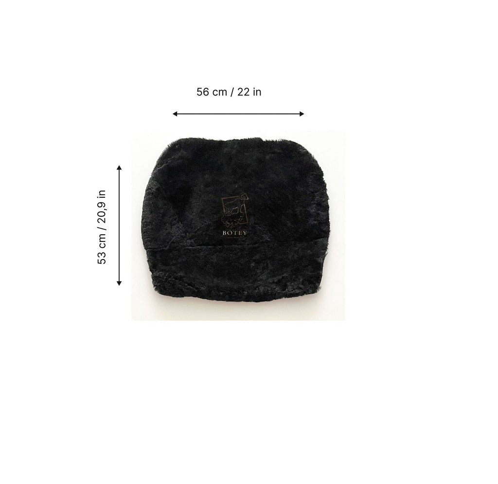 Sheepskin Van Seat Covers (1+2) Black – Natural Fur Universal Fit