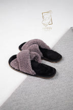 Sheepskin Fur Slippers – Soft Natural Wool Home Shoes (Sizes 36–41)