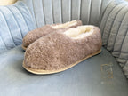 Women’s Sheepskin Slippers Coffee – Soft Natural Wool Home Shoes (Sizes 36–41)