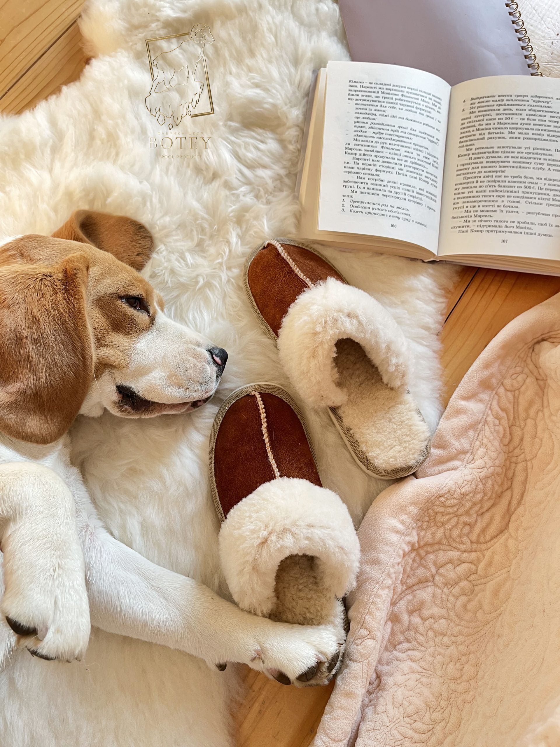Women’s Suede Sheepskin Slippers Brown – Premium Natural Wool Home Shoes (Sizes Available)
