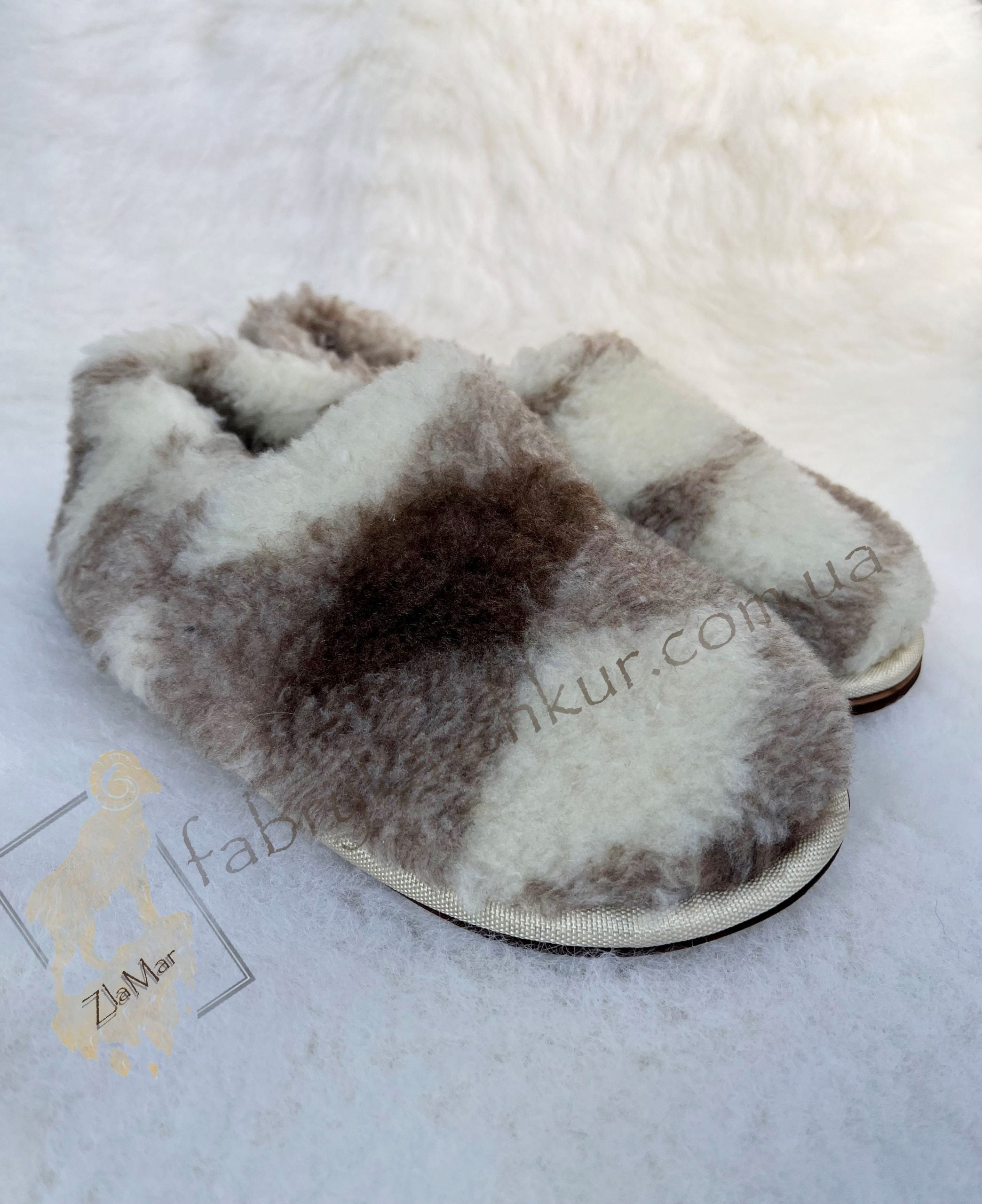 Short Sheepskin Slippers with EVA Sole – Warm Natural Wool Home Shoes