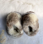 Short Sheepskin Slippers with EVA Sole – Warm Natural Wool Home Shoes