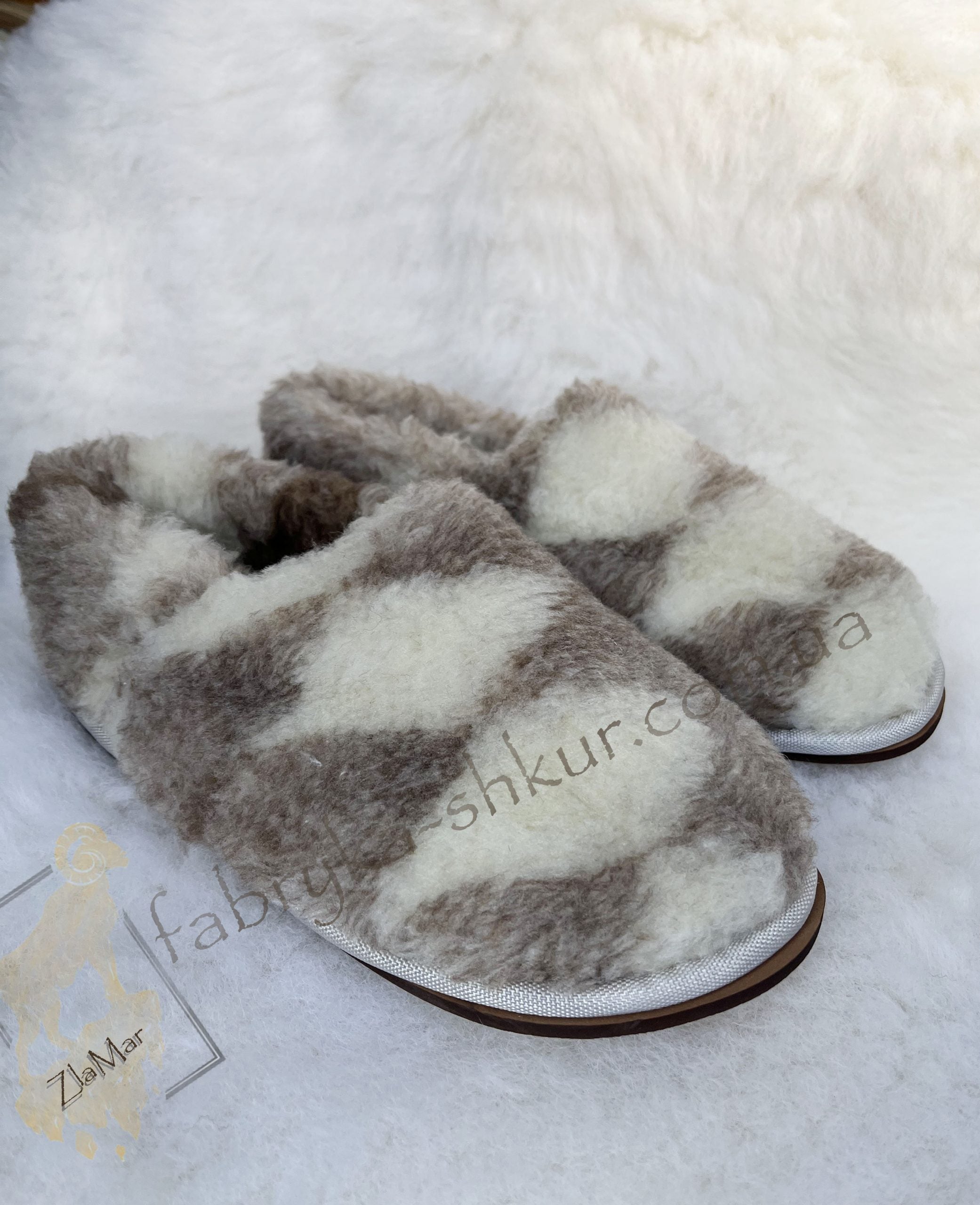 Short Sheepskin Slippers with EVA Sole – Warm Natural Wool Home Shoes