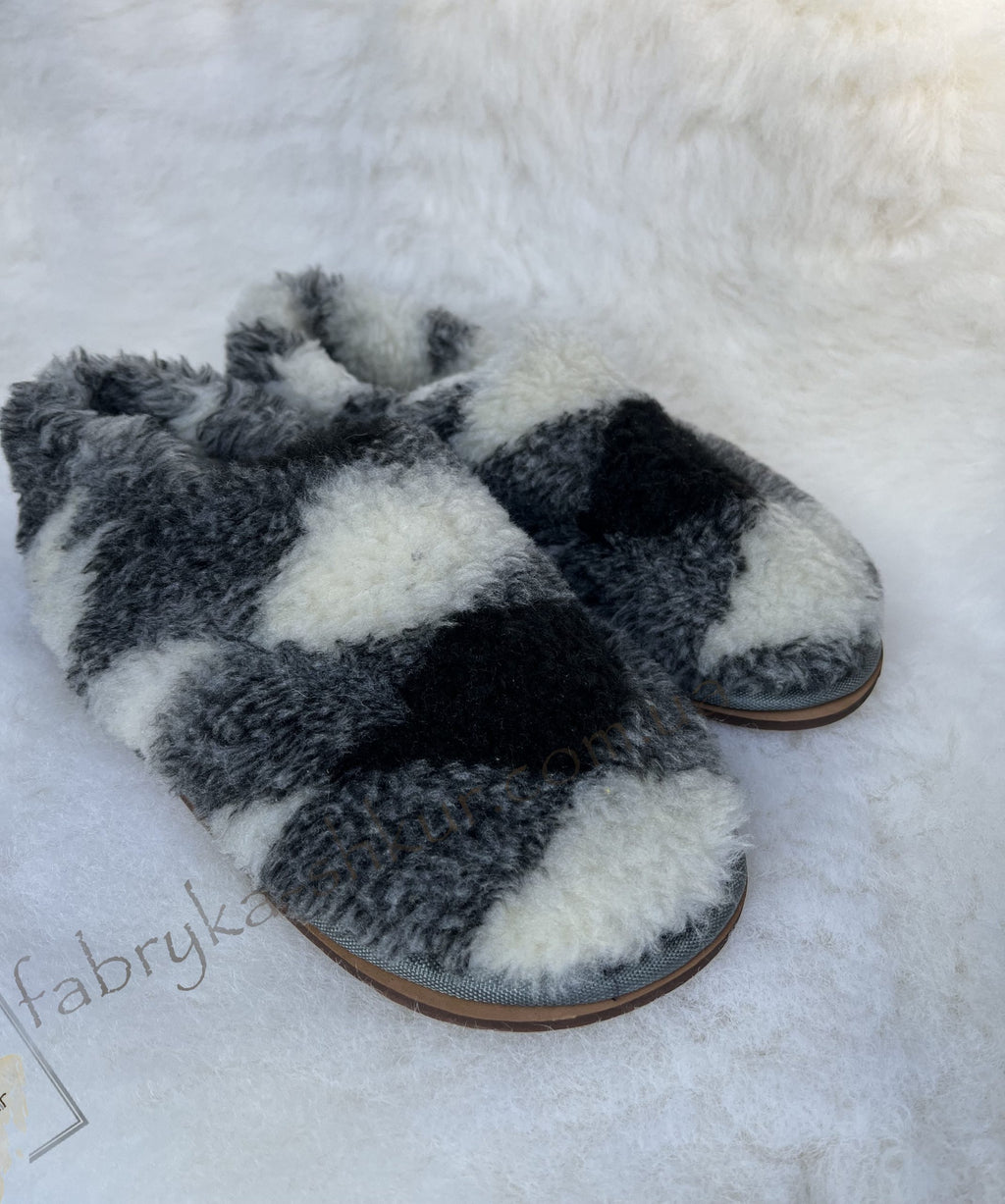 Short Sheepskin Slippers with EVA Sole – Warm Natural Wool Home Shoes