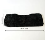 Sheepskin Rear Seat Covers Black (140×50 cm) – Natural Fur Universal Fit