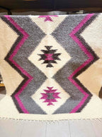 Carpathian Wool Blanket “Bright” 200×220 cm – Premium Handmade Natural Wool