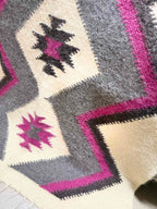 Carpathian Wool Blanket “Bright” 200×220 cm – Premium Handmade Natural Wool