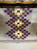 Carpathian Wool Blanket “Violet” 190×220 cm – Premium Handmade Natural Wool
