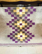 Carpathian Wool Blanket “Violet” 190×220 cm – Premium Handmade Natural Wool
