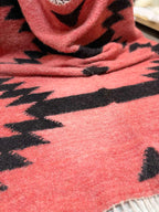 Carpathian Wool Blanket “Poppies” 190×220 cm – Premium Handmade Natural Wool